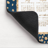 2017年カレンダーの青い年次マウスパッド金ゴールド紙吹雪 マウスパッド (コーナー)