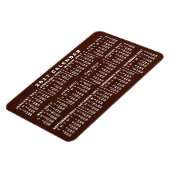 2017年カレンダー茶色の木目 マグネット (左側)