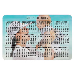 2017年カレンダー黒  写真の追加 マグネット