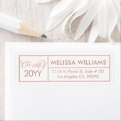 2017年クラスの幾何モダンバラ-金ゴールドフレーム ラベル (インサイチュ)