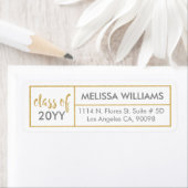 2017年クラスの幾何学的金ゴールドフレーム ラベル (インサイチュ)