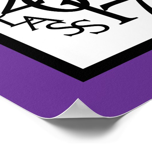 2017年クラス卒業オートグラフキープサキーパープル ポスター (角)