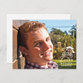 2017年クラス卒業写真サンキューノートカード 招待状 (正面/裏面)