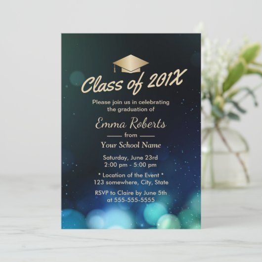 2017年クラス金ゴールド卒業モダン校 招待状 (スタンド正面)