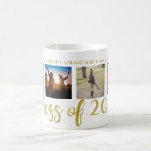 2017年クラス |金ゴールドフェイクルックフォーフォトグリッド コーヒーマグカップ (中央)