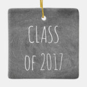 2017年クラスBlack Gray Chalkboard Blackboard セラミックオーナメント (正面)