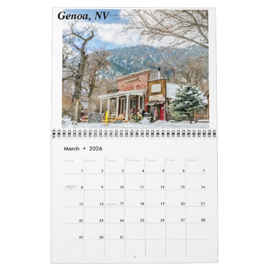 2017年ネバダ北部カレンダー カレンダー (3月 2026)