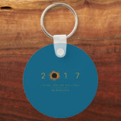 2017年ネブラスカ州皆既日食イラスト キーホルダー (正面)