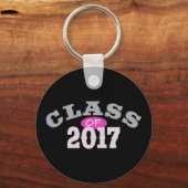 2017年ピンクのクラス キーホルダー (正面)