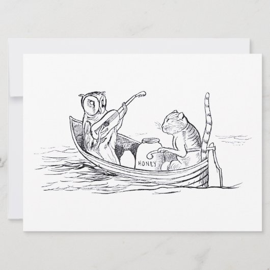 2017年フクロウとプッシェット（エドワード・リア） カード (正面)