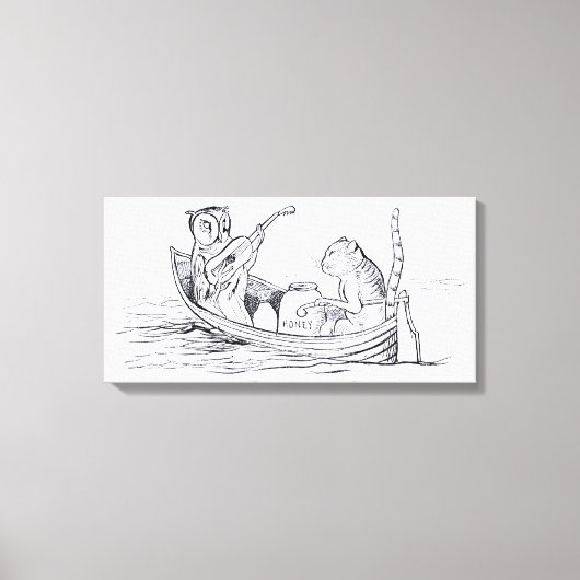 2017年フクロウとプッシェット（エドワード・リア） キャンバスプリント (正面)