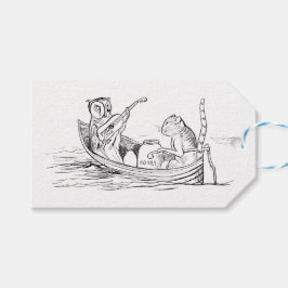 2017年フクロウとプッシェット（エドワード・リア） ギフトタグ