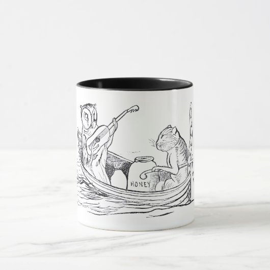 2017年フクロウとプッシェット（エドワード・リア） マグカップ (中央)