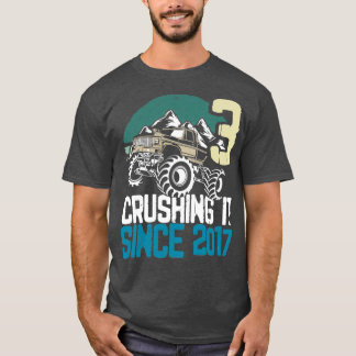 2017年モンスタートラック3歳から粉砕B Tシャツ