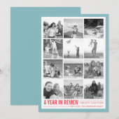 2017年レビュー12フォトコラージホリデーカード シーズンカード (正面/裏面)