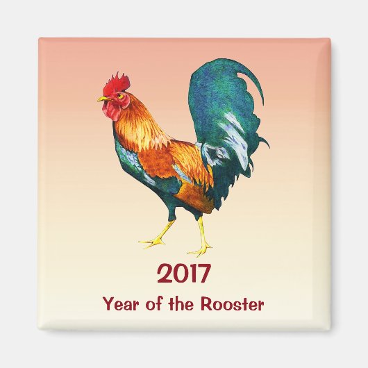 2017年中国ののニワトリ磁石の新年 マグネット (正面)