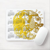 2017年中国のの新年カレンダーマウスパッド マウスパッド (マウス)