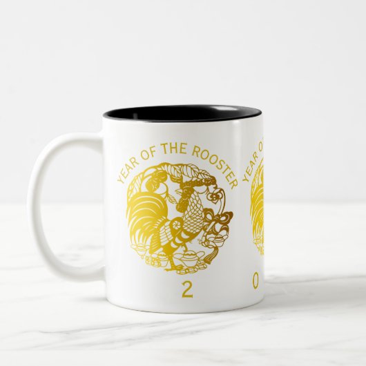 2017年中国の金のペーパーカットマグ ツートーンマグカップ (左)