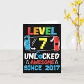 2017年以素晴らし降の7ロック解除ビデオゲーム誕生日 カード (黄色い花)