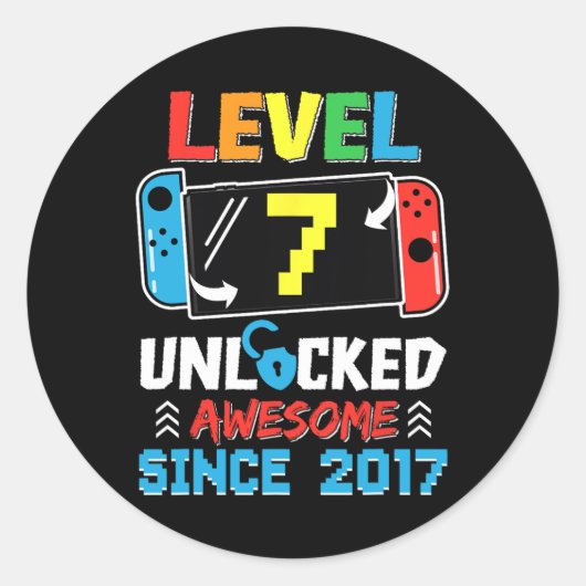 2017年以素晴らし降の7ロック解除ビデオゲーム誕生日 ラウンドシール (正面)
