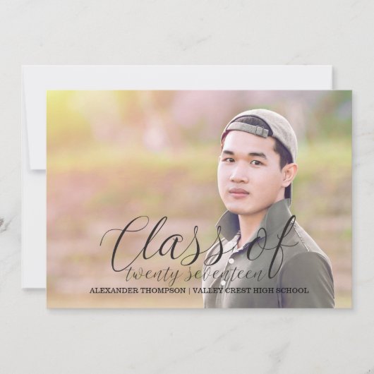 2017年写真卒業のブラック・デリケート・クラス 案内状 (正面)