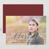 2017年写真卒業のブラック・デリケート・クラス 案内状 (正面/裏面)