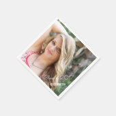 2017年写真卒業クラスパーソナライズされた スタンダードカクテルナプキン (角)
