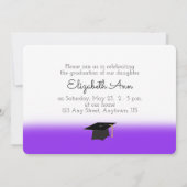 2017年写真卒業パープルクラス 招待状 (裏面)