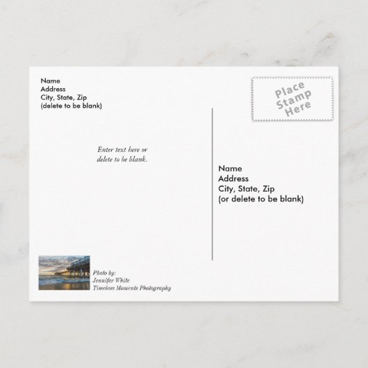 2017年初日の出 ココアビーチ 早く良くなってください ポストカード (裏面)