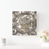 2017年創立60周年記念結婚ダイヤモンドエレガント スクエア壁時計 (ホーム)