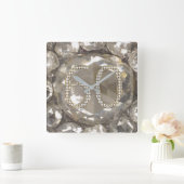 2017年創立60周年記念結婚ダイヤモンドエレガント スクエア壁時計 (ホーム)