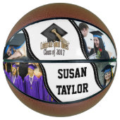 2017年卒業式の4枚の写真クラスを追加お祝い バスケットボール (正面)