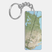 2017年太陽のEclipseパスの合計マップ キーホルダー (正面左)