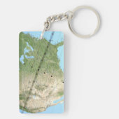 2017年太陽のEclipseパスの合計マップ キーホルダー (裏面)