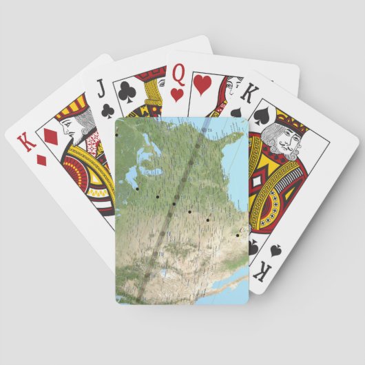 2017年太陽のEclipseパスの合計マップ トランプ (裏面)