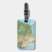 2017年太陽のEclipseパスの合計マップ ラゲッジタグ (正面縦)