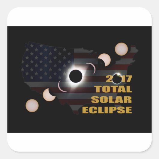 2017年太陽のEclipseフェーズ スクエアシール (正面)