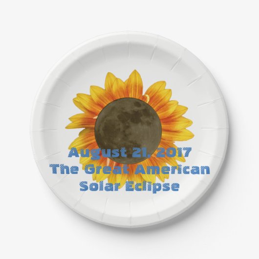 2017年太陽のEclipse、Sunflower Edition ペーパープレート (正面)