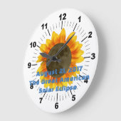 2017年太陽のEclipse、Sunflower Edition ラージ壁時計 (傾斜)