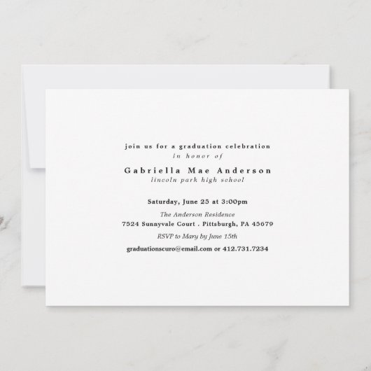 2017年度卒業式 卒業式招待状 招待状 (裏面)