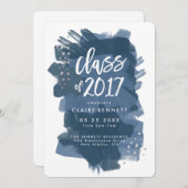 2017年度卒業証書授与式 絵に描かれた卒業生 案内状 (正面/裏面)