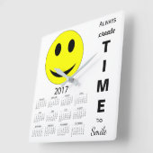 2017年新年おめでとう感動的カレンダー スクエア壁時計 (傾斜)