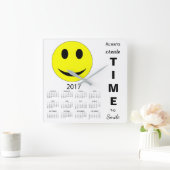 2017年新年おめでとう感動的カレンダー スクエア壁時計 (ホーム)