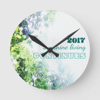 2017年日照生活を続ける ラウンド壁時計
