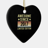 2017年生まれの誕生日おめでとう セラミックオーナメント (右)