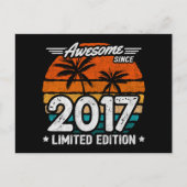 2017年生まれ限定版レトロかっこいい2017年から ポストカード (正面)