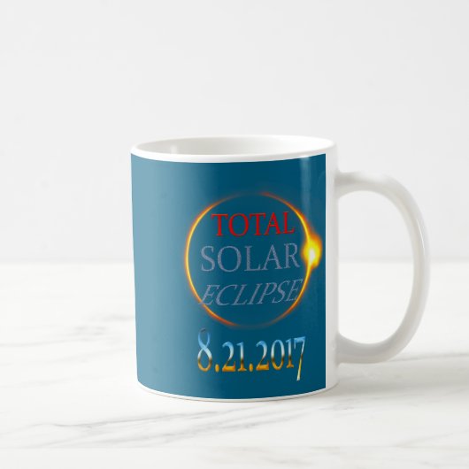 2017年皆既日食イラスト コーヒーマグカップ (右)