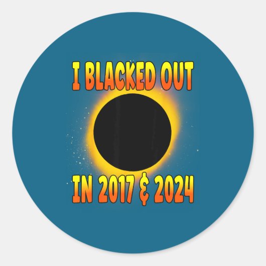 2017年皆既日食 ブラックアウト ラウンドシール (正面)