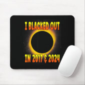 2017年皆既日食 ブラックアウトTシャツ マウスパッド (マウス)