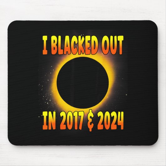 2017年皆既日食 ブラックアウトTシャツ マウスパッド (正面)